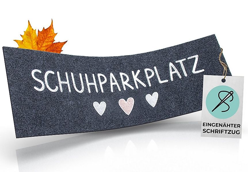 WELLMODA Fußmatte "Schuhparkplatz" I genähter Schriftzug I Sehr rutschfest günstig online kaufen