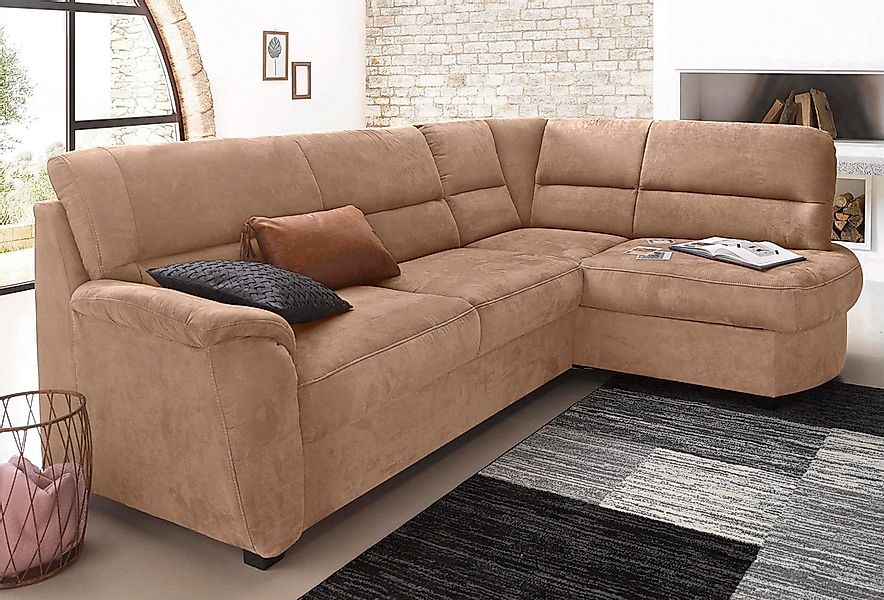 sit&more Ecksofa "Pandora L-Form" wahlweise mit Bettfunktion und Bettkasten günstig online kaufen
