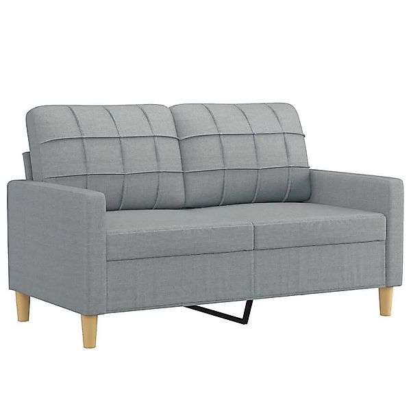 vidaXL 2-Sitzer-Sofa Hellgrau 120 cm Stoff 359083 günstig online kaufen