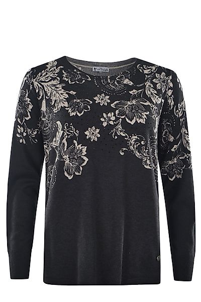 Hajo Rundhalspullover Damen Pullover mit 2-farbigem günstig online kaufen