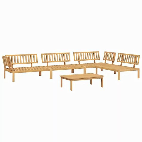 vidaXL Loungesofa 5-tlg. Garten-Sofagarnitur aus Paletten Massivholz, 1 Tei günstig online kaufen