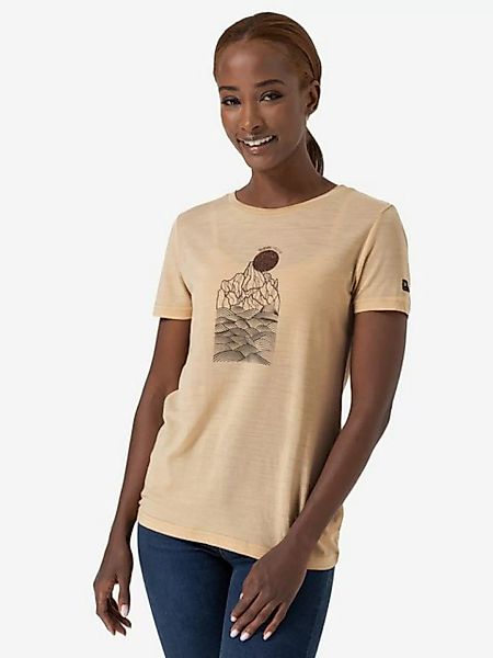 SUPER.NATURAL T-Shirt für Damen, Merino PREIKESTOLEN CLIFFS Berg Motiv, cas günstig online kaufen