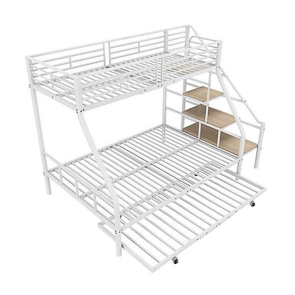 Yemaster Etagenbett Etagenbett 90x200 cm mit ausziehbarem Rollbett 90x190 c günstig online kaufen