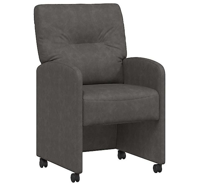 vidaXL Esszimmerstuhl Esszimmerstühle mit Rollen 2 pcs Schwarz 57 x 67 x 95 günstig online kaufen