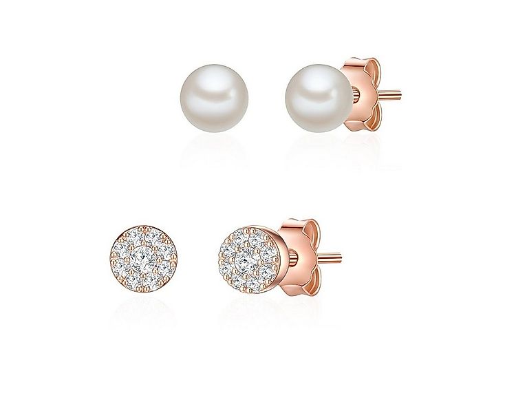 Glanzstücke München Paar Ohrstecker roségold, aus Sterling Silber günstig online kaufen