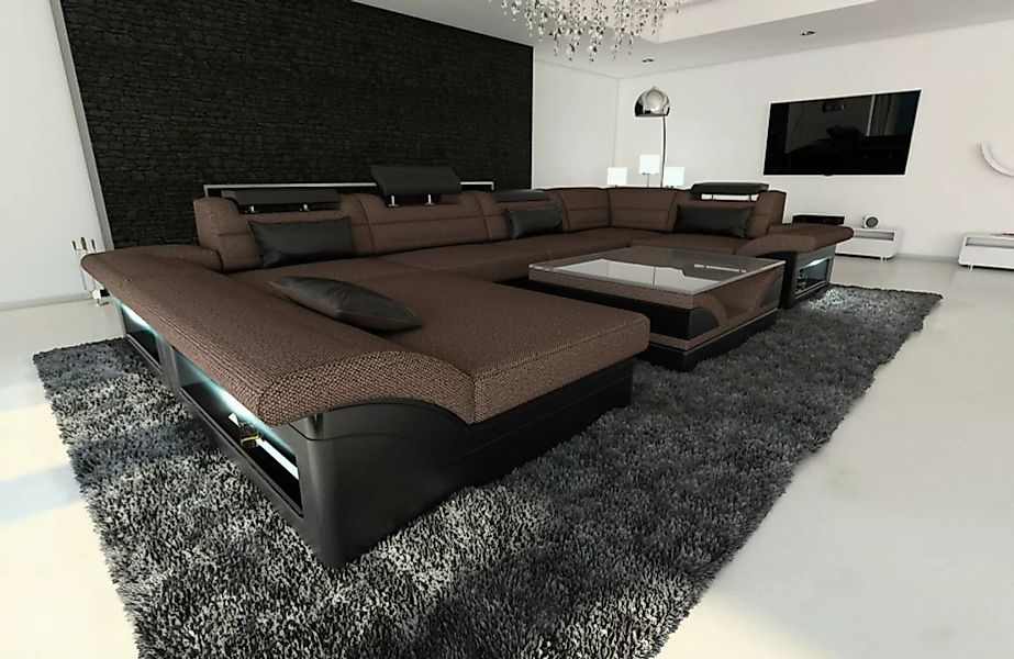 Sofa Dreams Wohnlandschaft Polster Stoff Sofa Couch Enzo U Form Stoffsofa, günstig online kaufen