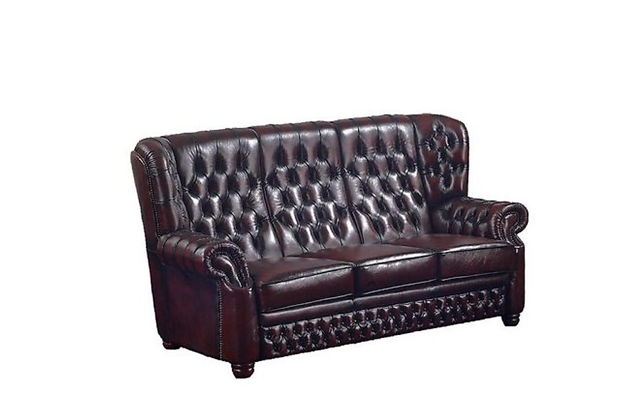 Salottini Polstergarnitur Chesterfield Southend Sofagarnitur 3/2/1 Rot günstig online kaufen