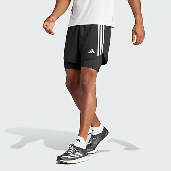 adidas Performance Shorts OWN THE RUN 3-STREIFEN 2-IN-1 SHORTS günstig online kaufen