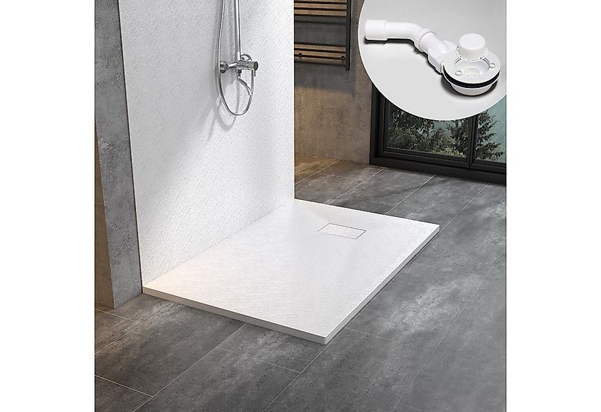 WITEN&NOCK Duschwanne SMC Duschtasse Superflach Rutschfest Duschwanne Stein günstig online kaufen