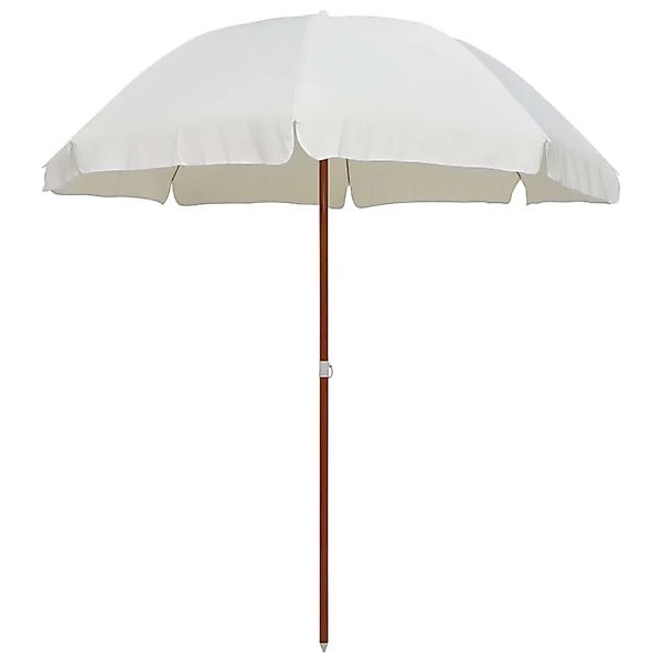 vidaXL Sonnenschirm mit Stahl-Mast 240 cm Sandweiß 47799 günstig online kaufen