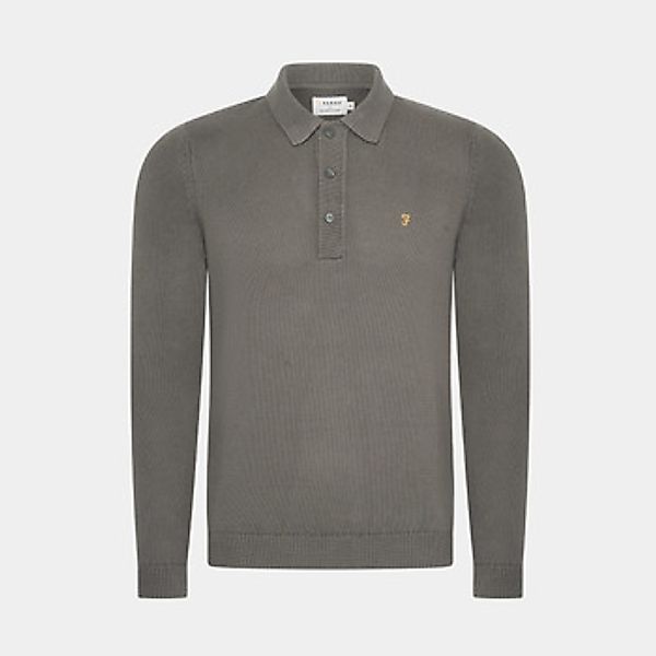 Farah  Pullover Sweater hamlet knit ls polo - charcoal günstig online kaufen