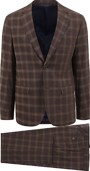 Suitable Strato Toulon Suit Wolle Kariert Braun - Größe 48 günstig online kaufen
