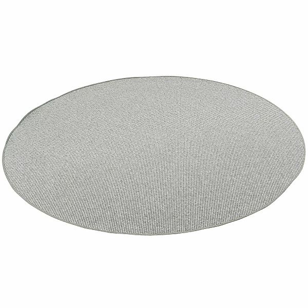 Snapstyle Bentzon Natur Flachgewebe Teppich Silber 200cm Rund günstig online kaufen