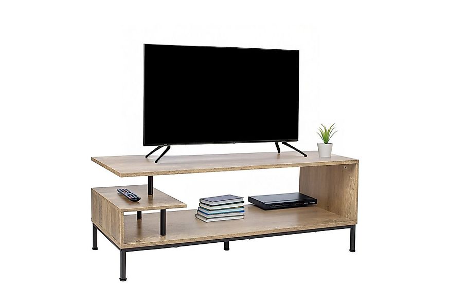 relaxdays TV-Bank TV Lowboard bis 55 Zoll, Holzoptik günstig online kaufen