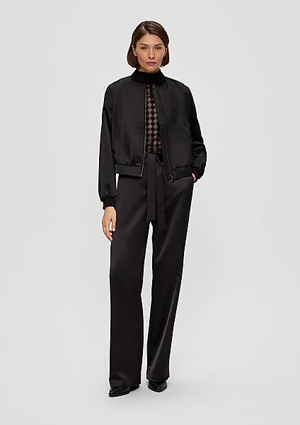 s.Oliver BLACK LABEL Stoffhose Fließende Satinhose günstig online kaufen