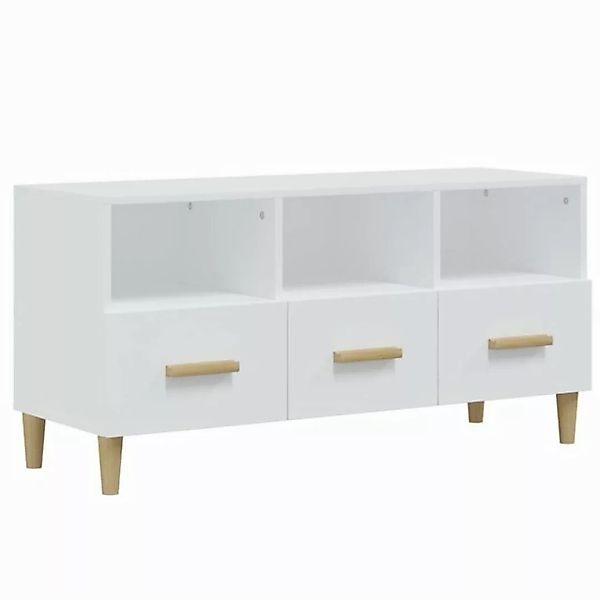 furnicato TV-Schrank Hochglanz-Weiß 102x36x50 cm Holzwerkstoff (1-St) günstig online kaufen