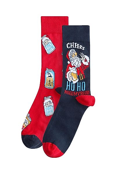 Next Basicsocken Socken mit Weihnachtsmuster, 2er-Pack günstig online kaufen