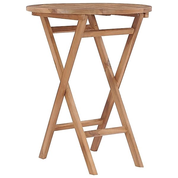 vidaXL Gartentisch Klappbar 60 cm Massivholz Teak 48993 günstig online kaufen