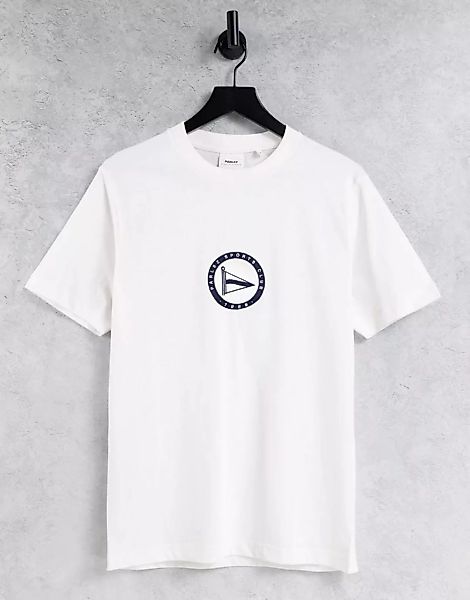Parlez – Gaff – Besticktes T-Shirt in Weiß günstig online kaufen