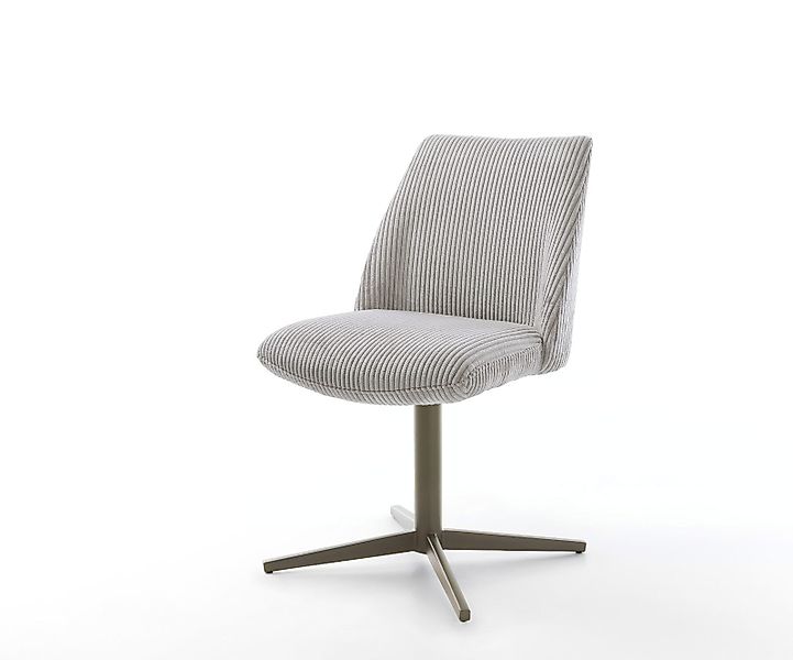 Drehstuhl Elso-Flex Bouclé Weiß Fußkreuz Effektfinish Titan 360° drehbar Ta günstig online kaufen