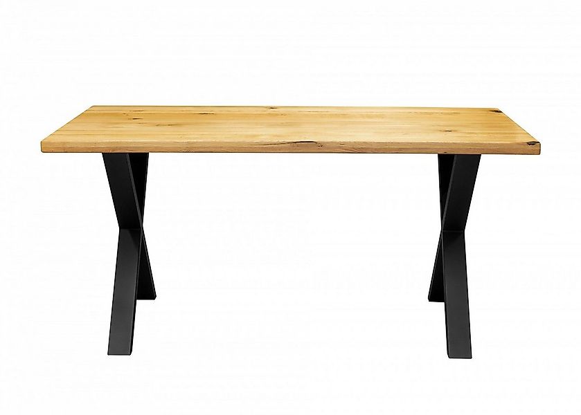Home affaire Esstisch Model 1, Eiche Massivholz und pulverbeschichtete Meta günstig online kaufen