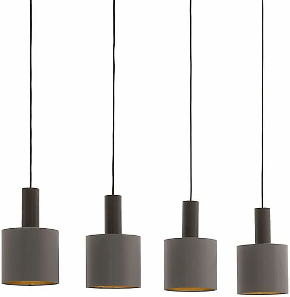 EGLO Hängeleuchte »CONCESSA 1 Pendellampe, Stahl, Textil, E27, IP20, Esstis günstig online kaufen