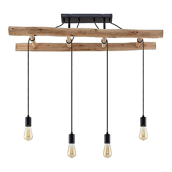 Lindby Hosanna Deckenlampe mit Holz, vierflammig günstig online kaufen