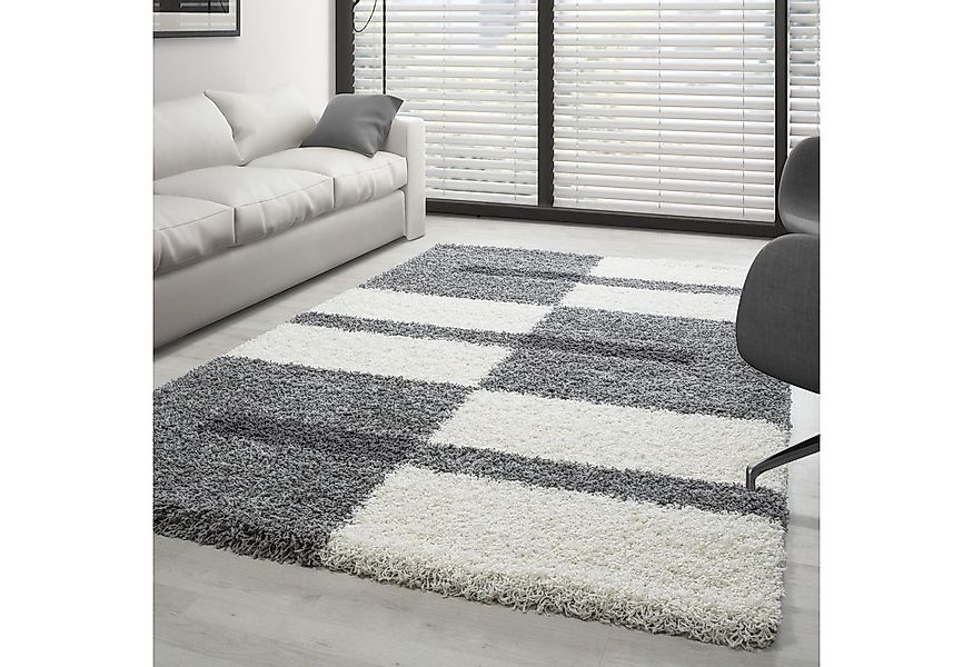 Carpettex Hochflor-Teppich Kariert Design, Läufer, Höhe: 30 mm, Teppich Kar günstig online kaufen