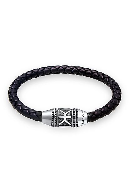 Kuzzoi Armband Herren Leder Logo Magnet-Verschluß günstig online kaufen