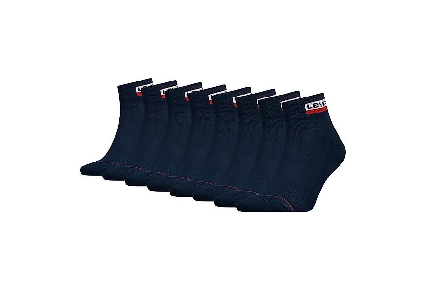 Levi's® Kurzsocken Mid Cut (4-Paar) mit weicher Frottee-Sohle günstig online kaufen