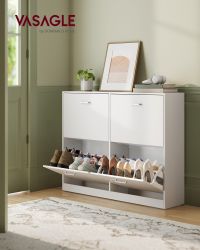 VASAGLE Schuhschrank Schuhschrank 4 Klappen, Schuhkipper,24 günstig online kaufen