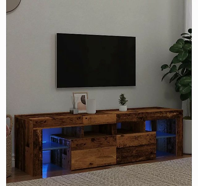 vidaXL Schrankmodule TV-Schrank mit LED Altholz-Optik 140x36,5x40 cm Holzwe günstig online kaufen