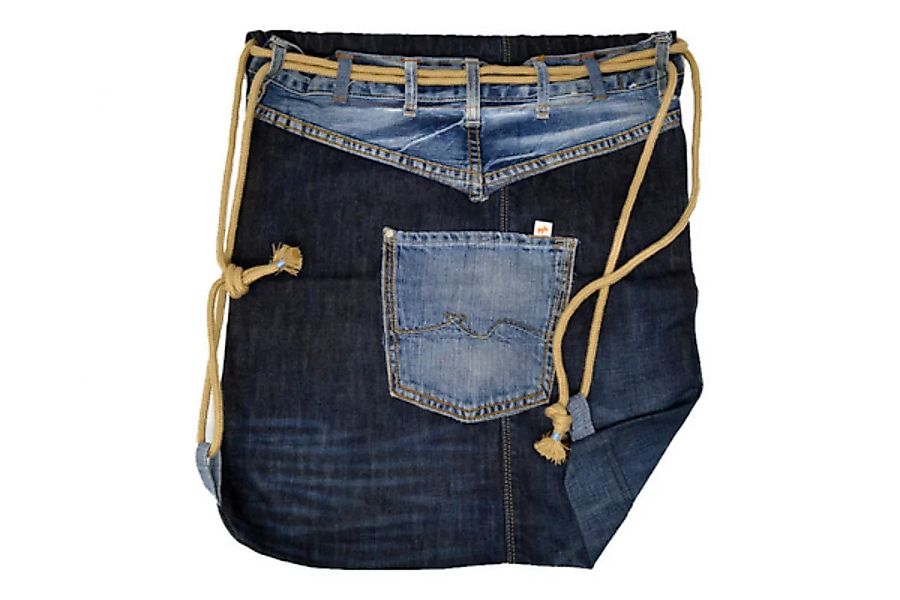 Unikat: Gymbag Denim Beige - Turnbeutel Aus Jeans günstig online kaufen