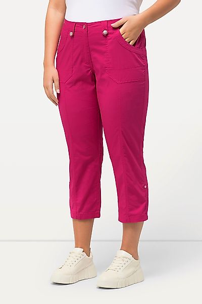 Ulla Popken Funktionshose 7/8-Cargohose Krempelriegel Komfortbund günstig online kaufen