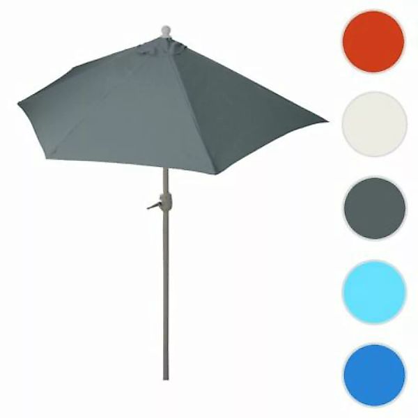 HWC Mendler Sonnenschirm halbrund, UV 50+, 300cm ohne Ständer anthrazit günstig online kaufen