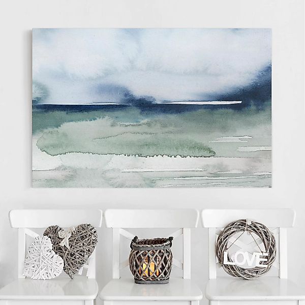 Leinwandbild Abstrakt - Querformat Meereswogen I günstig online kaufen