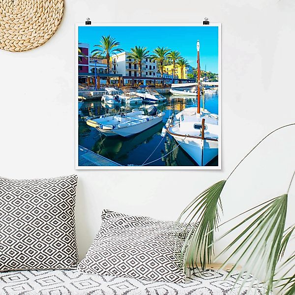 Poster - Quadrat Puerto Andratx in Mallorca günstig online kaufen