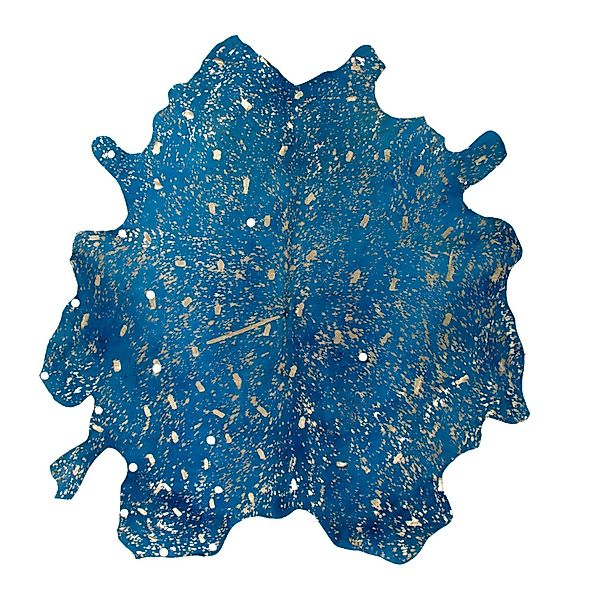 MeGusta Flachflor Teppich Animal Blau - Gold Leder (QM) 135 165qm Daniela günstig online kaufen