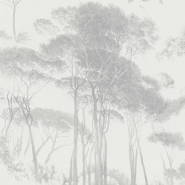 Bricoflor Wald Tapete Im Gemälde Stil Kunst Vliestapete Weiß Grau Mustertap günstig online kaufen