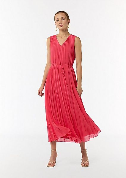 comma Maxikleid Kleid Midikleid mit Plisseefalten günstig online kaufen