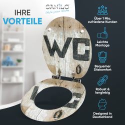 Sanilo WC Sitz mit Absenkautomatik Old Style, Hochwertiger und Stabiler Toi günstig online kaufen