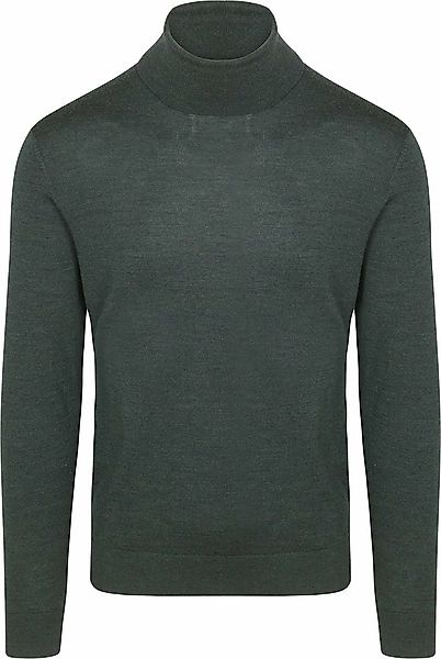 Suitable Merino Rollkragen Melange Dunkelgrün - Größe M günstig online kaufen