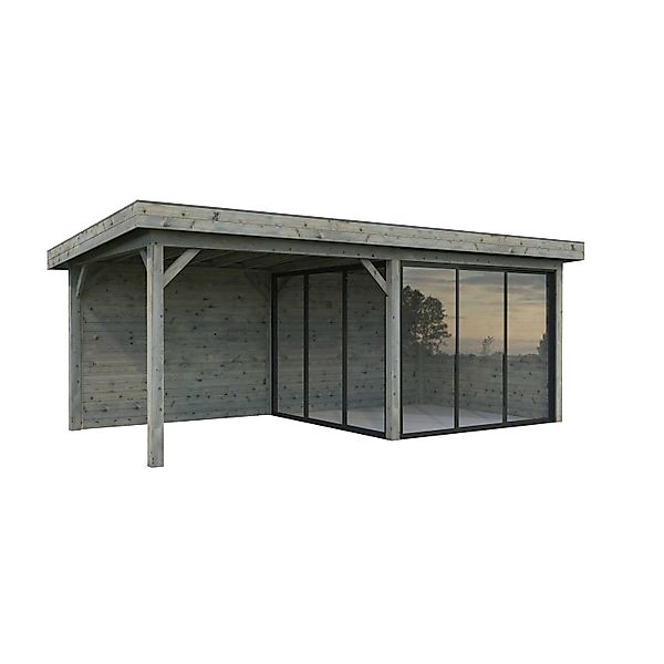 Palmako Pavillon Lenna Set 405 Slide Grau Tauchgrundiert 588 cm x 300 cm FS günstig online kaufen