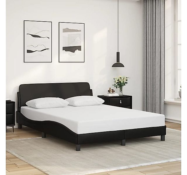 furnicato Bettgestell "Dover" Schwarz 120x200 cm Kunstleder (1-tlg) günstig online kaufen