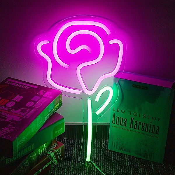 Rosnek LED Dekolicht Neon Lampe,Rose Ananas günstig online kaufen
