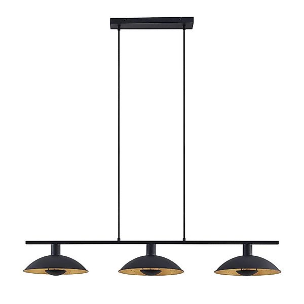 Lindby Pendelleuchte Narisara 9627747 Modern in Schwarz aus Metall 3-flammi günstig online kaufen