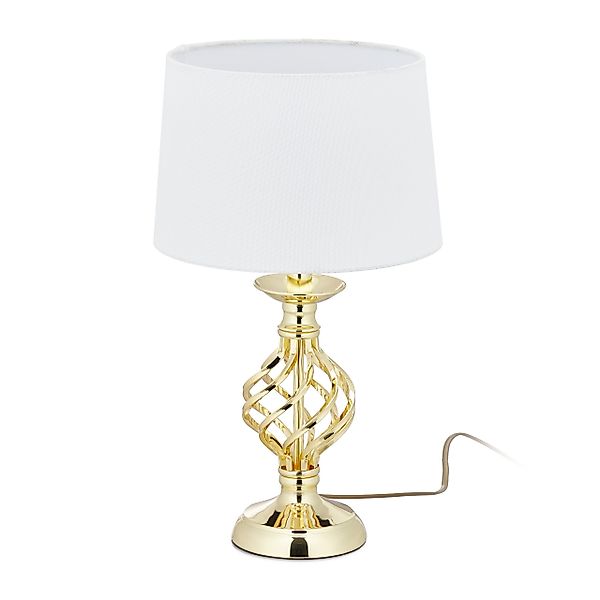 relaxdays Tischleuchte Tischlampe modern dimmbar, Gold günstig online kaufen