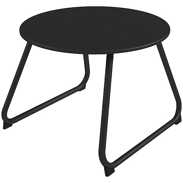 Outsunny Gartencouchtisch Ø48x37 cm mit Verstellbaren Füßen, Metallcouchtis günstig online kaufen