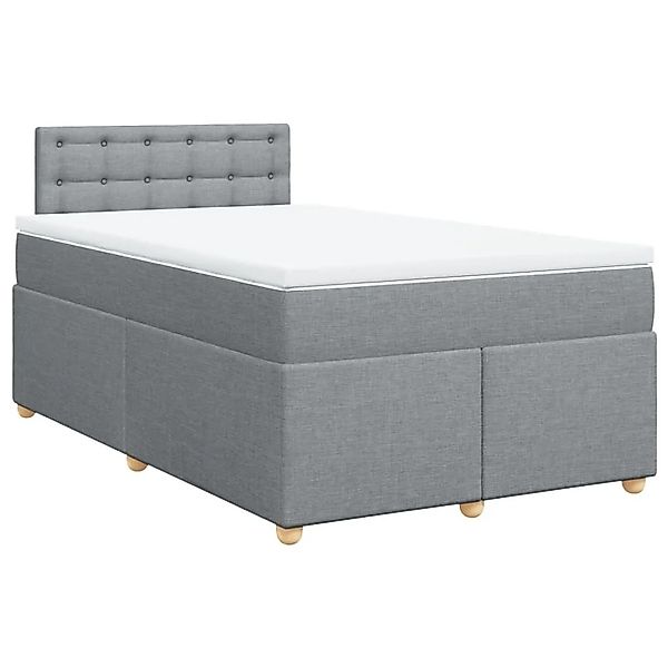 vidaXL Boxspringbett mit Matratze Hellgrau 120x200 cm Stoff 3288961 günstig online kaufen
