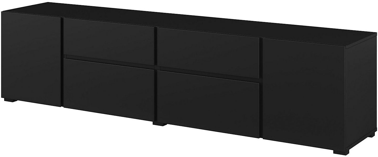 OTTO home Lowboard Asymetric,Breite 195cm, grifflose Lowboard 2Klappen/2Sch günstig online kaufen